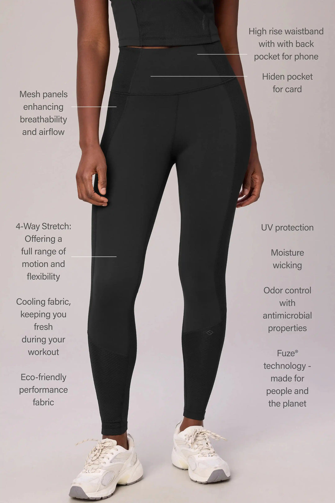 Lail Compression Legging With Mesh