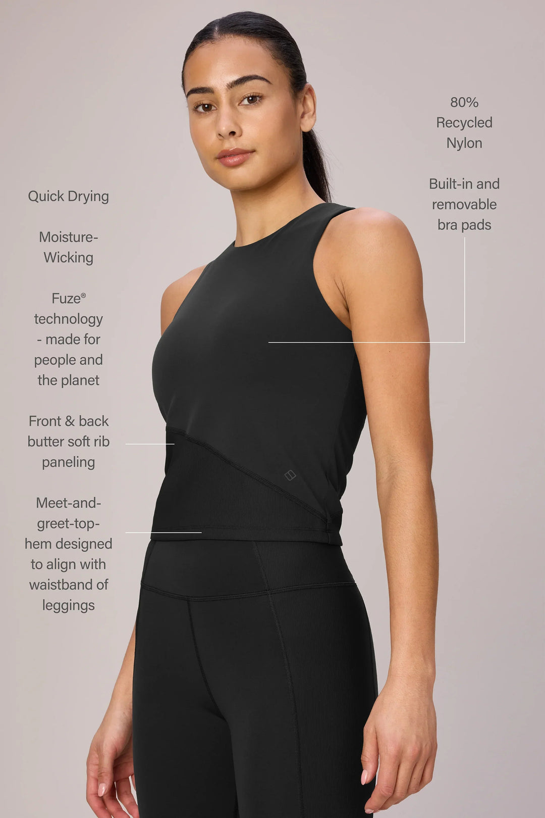 Matisse Compression Top With Rib