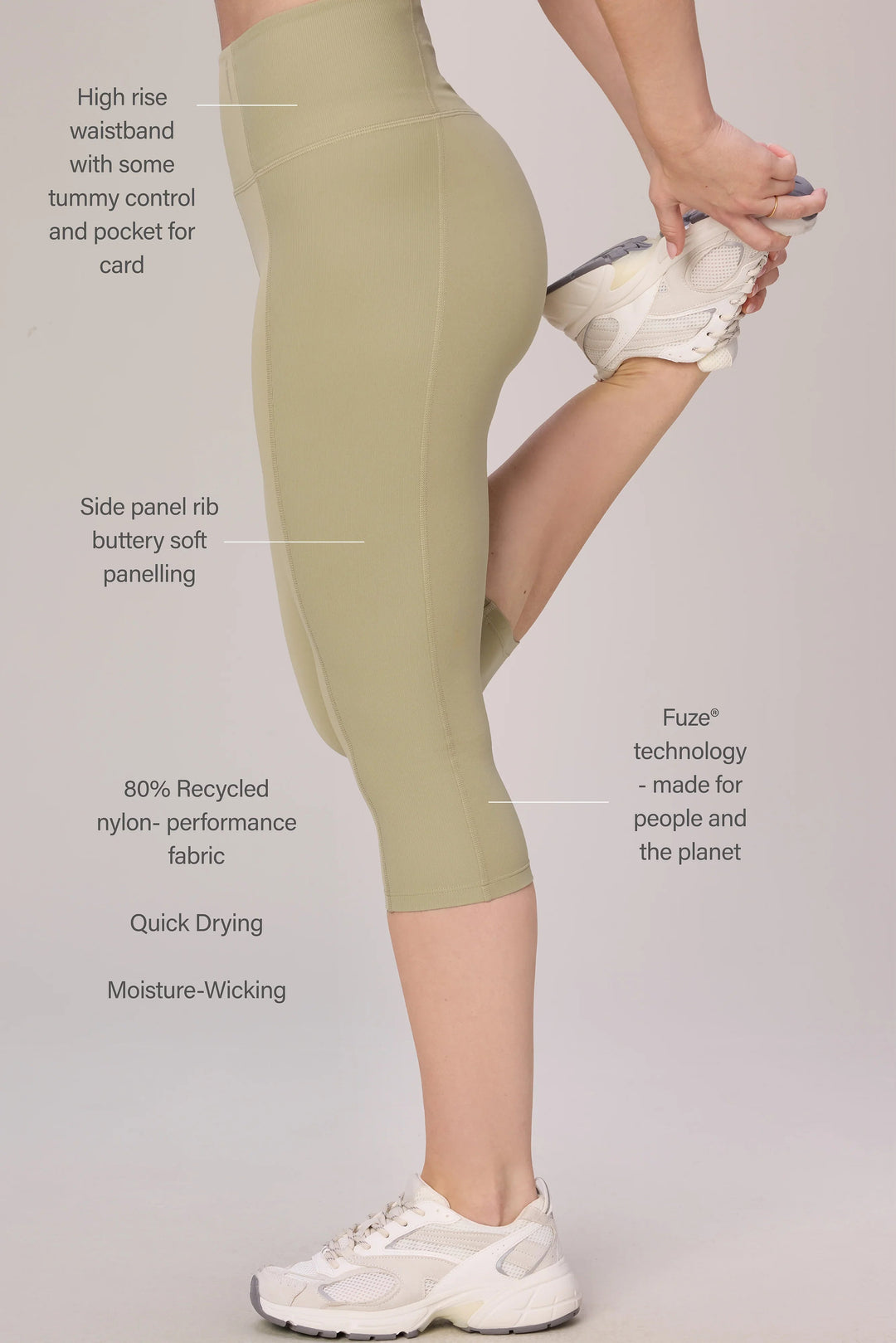 Henri Compression Capri With Rib