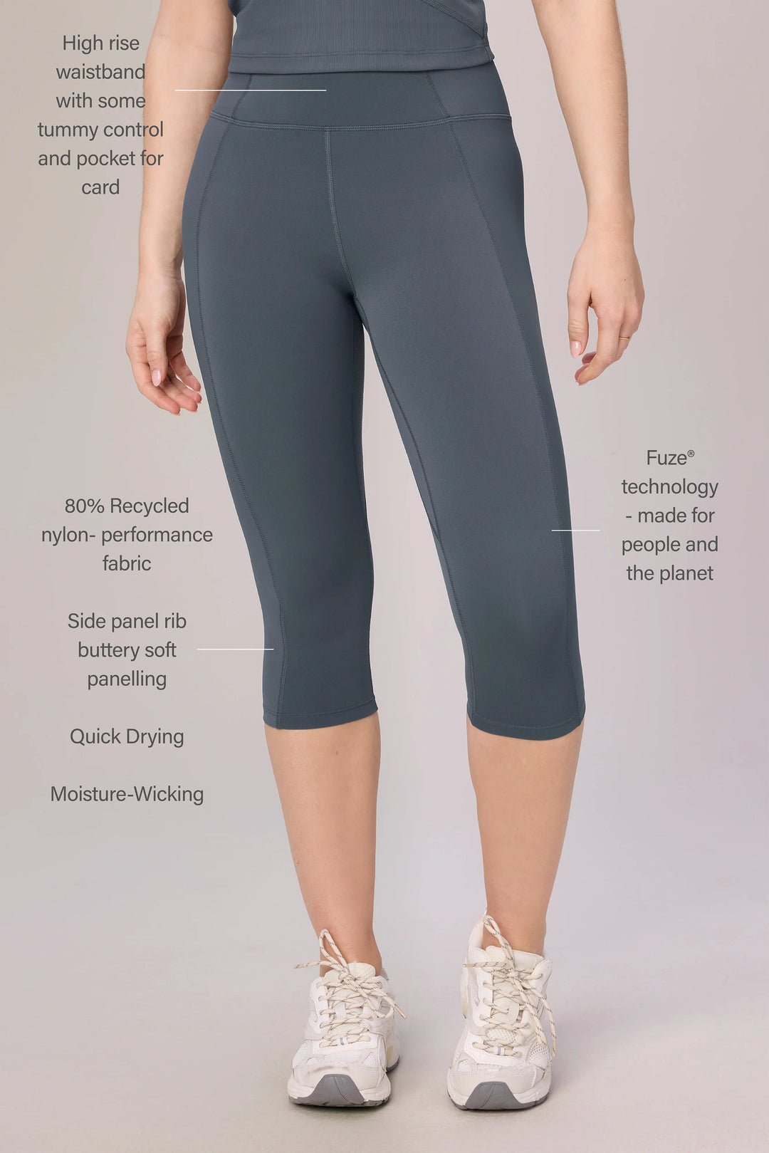 Henri Compression Capri With Rib