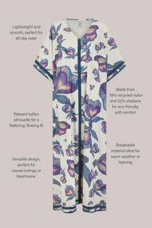 Sanzio Kaftan Abstract Ivy Print